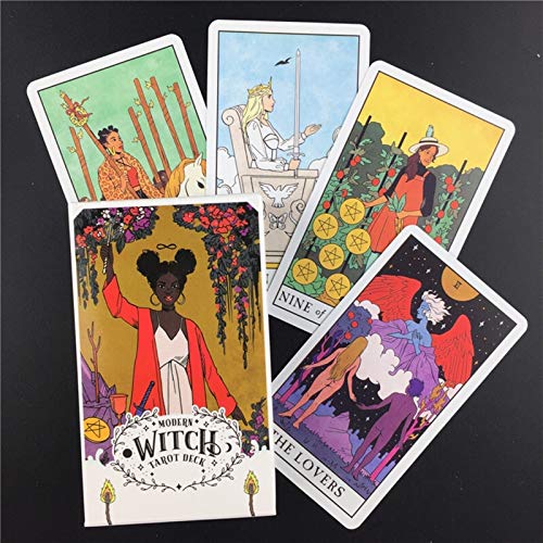 LIZHIQQ Tarot, Tarot Bruja Moderna, Guía De Tarjeta De La Tabla Tarjeta De Adivinación Destino Juego De Magia