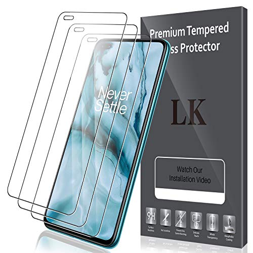 LK Compatible con OnePlus Nord Protector de Pantalla,3 Pack,9H Dureza Cristal Templado,Vidrio Templado Screen Protector