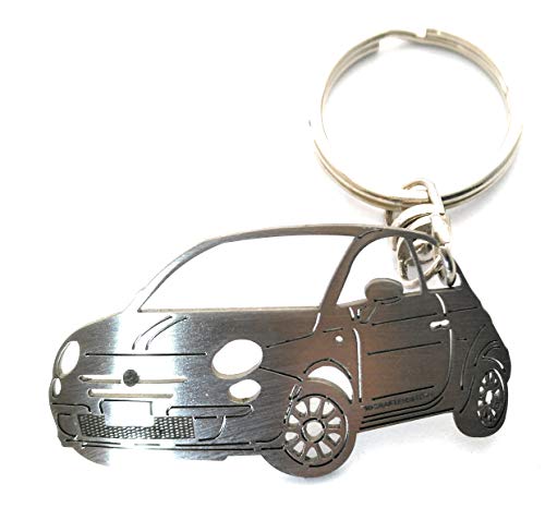 Llavero Fiat 500 en caja de regalo.