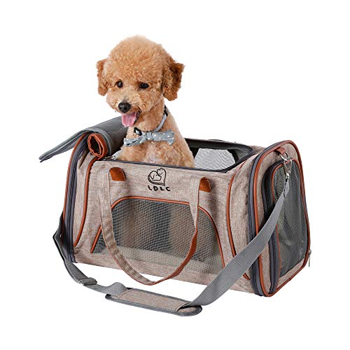 Louvra Capazo del Perro Portador del Perro Bolsa del Perro para Viaje que Se Permite para Aerolínea, hasta 6kg