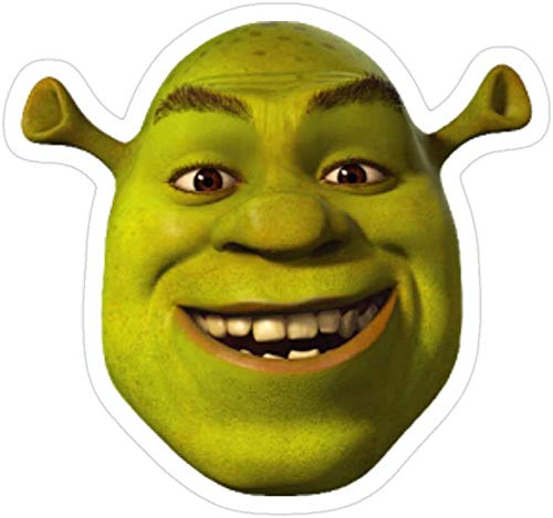 Lplpol (3 piezas/paquete) pegatinas pequeñas Shrek troqueladas para adolescentes, adultos, coches, motocicletas, bicicletas, parachoques, 4 pulgadas