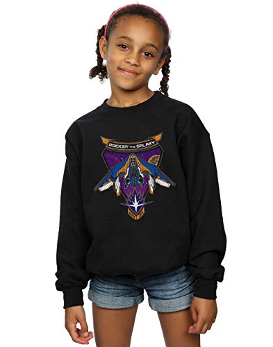 Marvel Niñas Guardians of The Galaxy Rockin' Milano Camisa De Entrenamiento Negro 7-8 Years