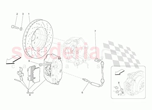 Maserati 980139064 - Kit de almohadillas traseras para GranCabrio, GranTurismo, Quattroporte | Pieza original del fabricante