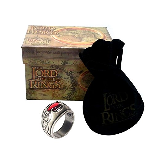 Medioevo El Señor de los Anillos - Anillo de NAZGUL Witch King 19mm - Lord of The Rings Replica Oficial