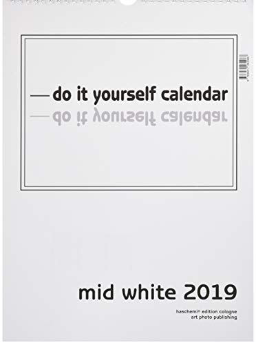 Mid White 2017 Blankokalender zum Selbstgestalten-Do it yourself-Mid Format 28x38cm