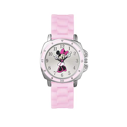 Minnie Mouse Reloj Analógico para Niñas de Cuarzo con Correa en Caucho MN1063