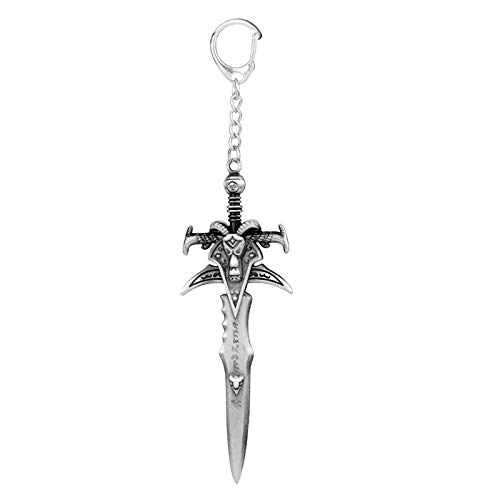 MINTUAN Juego World of War Craft Llavero Wow The Lich King Frostmourne Espada Arma Daga Figuras de Metal Llavero Llavero