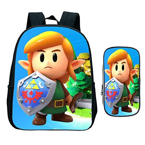 Mochila escolar de dibujos animados The Legend of Zelda 2 unids / set Mochila Estuche para lápices Link's Awakening Mochilas escolares para estudiantes para niñas