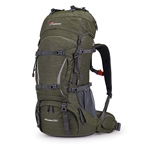 MOUNTAINTOP 50L / 70L, Mochilas de Trekking para Adultos, Mochilas de Viaje para Acampar, mochilero para Hombres y Mujeres, con Cubierta para la Lluvia