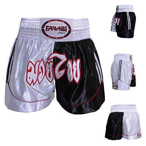 Muay Thai Boxing Kick Boxing Martial Arts Shorts Pink Black Shorts (XS)