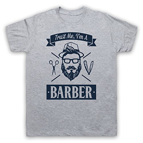 My Icon Art & Clothing vertrau Mir Ich Bin EIN Barbier - Camiseta para hombre gris 5XL