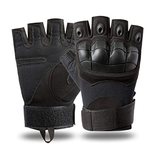 N-B Guantes tácticos Guantes de Medio Dedo de Carcasa Blanda Fitness Locomotora Montar Escalada Senderismo Camping Tiro Guantes de Caza