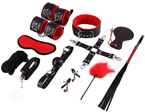 N\A Nolverty Leather Pure Red.Kit de Accesorios Deportivos Negros Juego de 12 Piezas