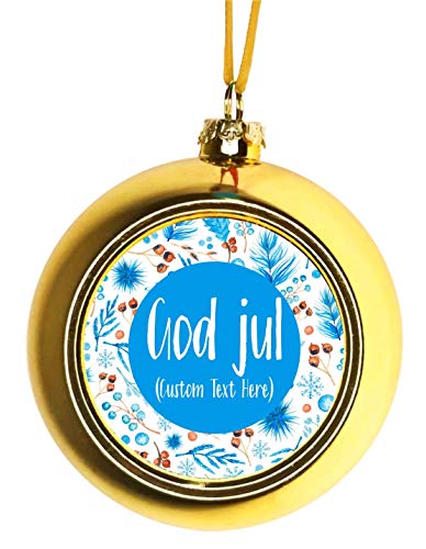 Noruega Noruega Noruega Dios Julio Feliz Árbol de Navidad Ornamentos Ornamentos Personalizados Ornamento Personalizado