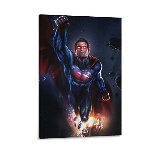 NUOMANAN Superman Laser Eye Justice League Flying to The Sky Pintura decorativa 08x12 pulgadas (20x30 cm) Art Poster Wall Art Decoración Para Salón Decoración del hogar Sin enmarcar/Frameable