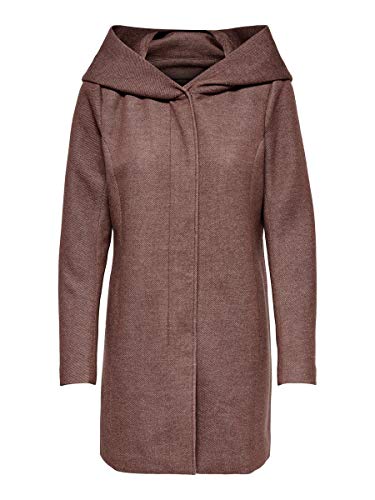 Only ONLSEDONA Light Coat OTW Noos Abrigo, Chocolate Fondant/Detail:Melange, XS para Mujer