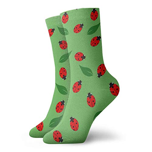 OUYouDeFangA - Calcetines de algodón para adultos, diseño de mariquita