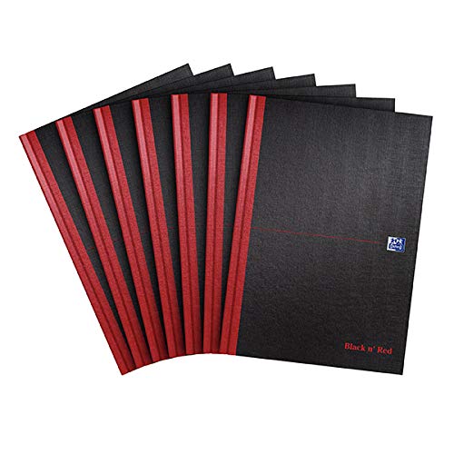 Oxford Black n' Red - Cuaderno, tamaño A4, tapa dura, color negro y rojo A4