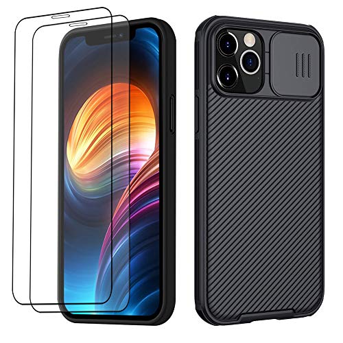 Pengkun 3 en 1 Funda para iPhone 12 Pro Funda Deslizante Cámara Proteger, Protección cámara Carcasa Cubierta cámara Deslizante Proteger Ultra Delgado Estuche Híbrida PC Anti Choque Anti arañazos