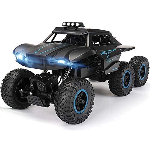 PETRLOY Control remoto coche todoterreno con Luz RC coche de competición de alta velocidad 6WD Buggy de carga inalámbrica súper grande Modelo Vehículo de todo terreno Escalada a la deriva/Trucos de