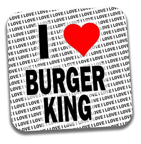 Posavasos con texto en inglés"I Love Burger King", regalo de cumpleaños, Navidad, calcetín