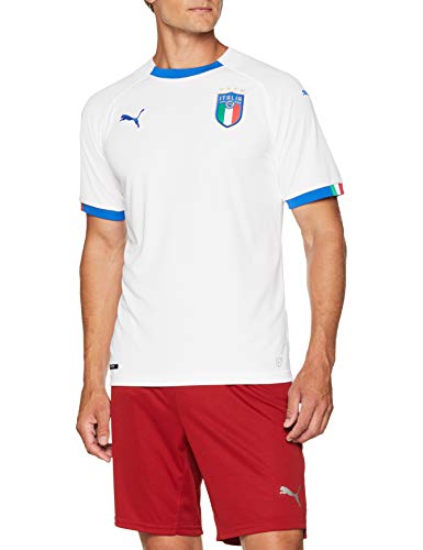 PUMA FIGC Italia Away Replica SS Camiseta, Hombre, Blanco (White), M