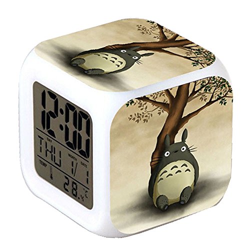 R-timer Clock Anime Totoro Series - Luz LED nocturna para adolescentes (Art E)