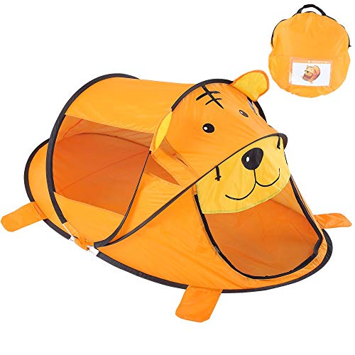 Sanqing Tienda emergente, casa de Juegos para niños, Piscina Marina de Bolas, Tienda de Juegos portátil con Forma de Cachorro, Juguetes para Interiores/Exteriores,Tiger