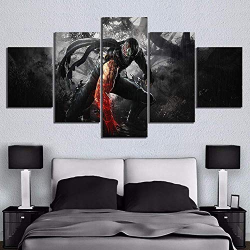 SBZJJ Juegos De 5 Piezas Lámina Ninja Gaiden Videojuegos Poster Ryu Hayabusa Imágenes Obra De Arte Pinturas sobre Lienzo para La Decoración del Hogar Enmarcado-S