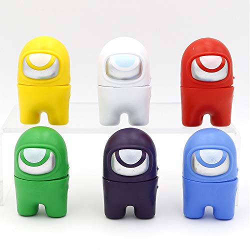 SIMUER 6PCS Among Us Merch Figurine, Mini Cute Game Figures Collection Toys Removable Dolls Juegos creativos Juguetes para Amantes de los Juegos, decoración del hogar y Regalos de cumpleaños