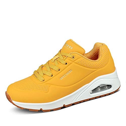 Skechers UNO Stand ON Air, Zapatillas Mujer, Amarillo, 37.5 EU