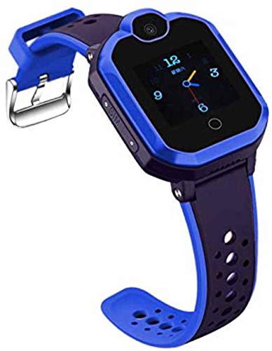 SNFHL Relojes Inteligentes para Niños 4G, Relojes Inteligentes para Niños A Prueba Agua Función Videollamada, Herramientas Educación Temprana, Niños y Niñas,Blue