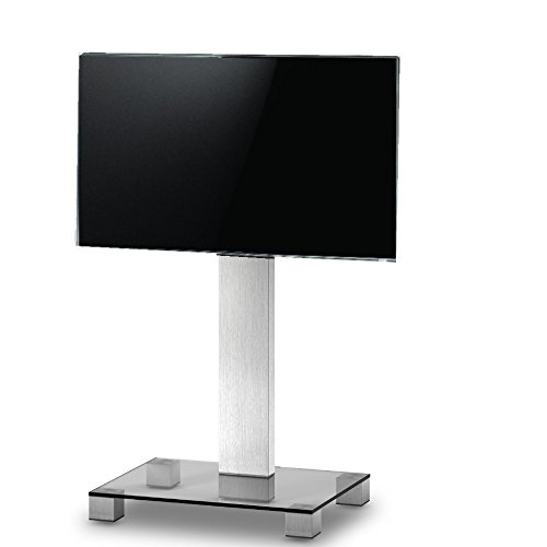 SONOROUS PL-2511 TG - Peana de 89 cms de Altura para TV hasta 50". Vidrio Transparente/Chasis Gris.