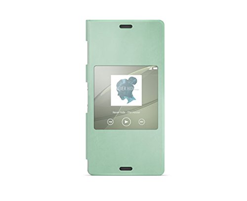 Sony SCR24 - Funda para móvil Sony Xperia Z3 (con función ventana), verde