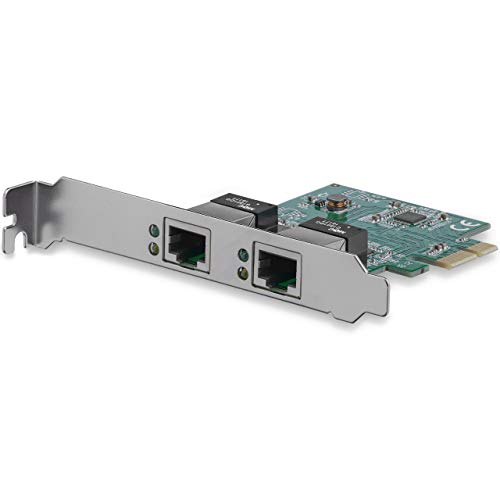 StarTech.com ST1000SPEXD4 - Tarjeta de Red Nic PCI Express PCI-E de 2 Puertos, 2X RJ45