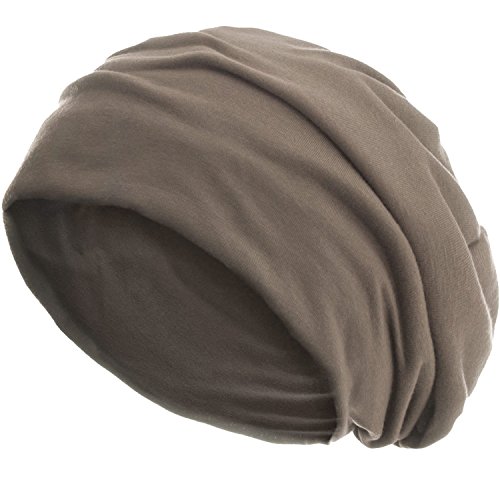 style3 Gorro Slouch Beanie de Fino Tejido de Punto Transpirable y Ligero, Gorro Unisex One Size, Color:Arena Gris Brezo