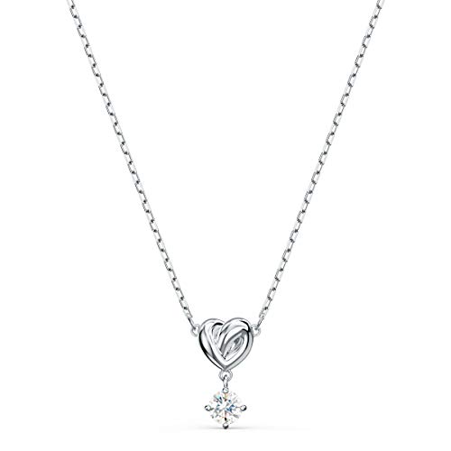 Swarovski Colgante Lifelong Heart, Blanco, Baño de Rodio