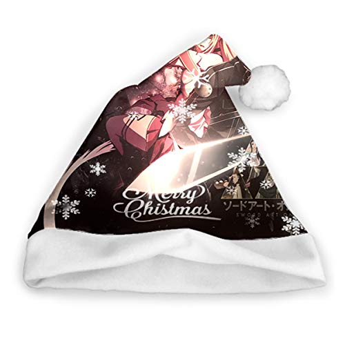 Sword Art Online Anime (4) Año Nuevo Sombrero de Papá Noel Sombrero de Navidad Adecuado para Fiestas 1PCS