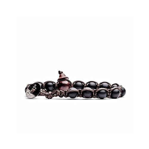 Tamashii- Pulsera unisex, con piedras duras: ónice, cód. bhs900-64