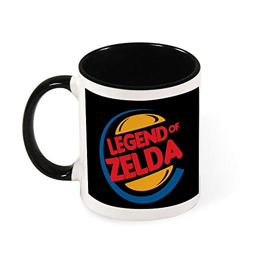 Taza de café de cerámica con diseño de la leyenda de Zelda Burger King Mix, regalo para mujeres, niñas, esposa, mamá, abuela, 325 ml