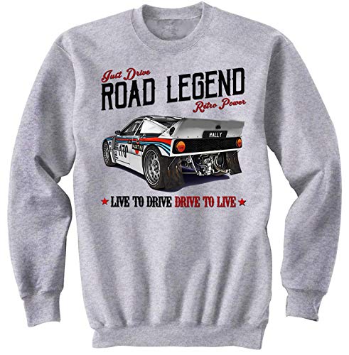 Teesandengines Lancia Rally 037 Vintage Gris Sudadera Size Large