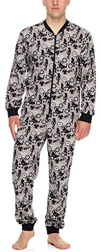 Timone Pijama Entero Una Pieza Ropa de Cama Hombre TI30-119(Poker, M)