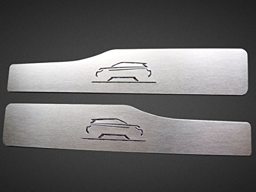 Umbrales (Trasero) De Acero para 2011-2018 Evoque - 2 Piezas para Vehículo de 5 Puertas Molduras Protección Inox Metal Cepillado Interior Personalizados Hechos a Medida Tuning