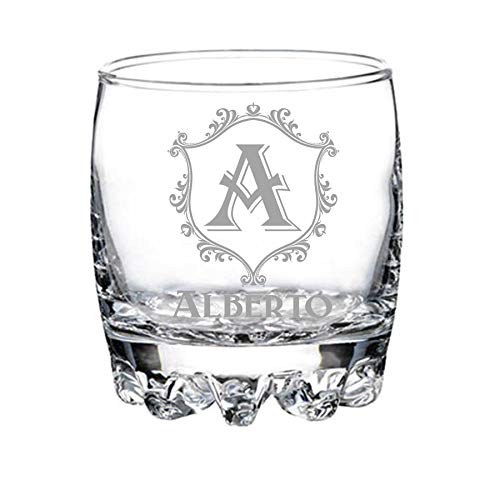 Vaso de whisky personalizado grabado - modelo elegante (9)