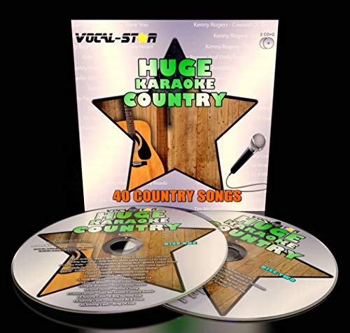 Vocal-Star Country Karaoke CDG CD+G Disc Set 40 Songs - 2 Discs