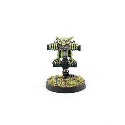 War World Gaming Gutrot Greenskins - Jugador Especial Goblin con Pogo Stick - 28mm Escala Fútbol Fantástico Miniaturas Figuras Blood Bowl Coleccionismo Minis