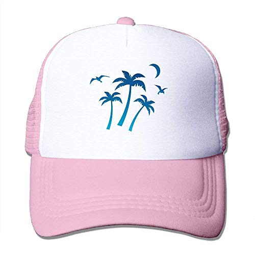 Wdskbg Blue Coconut Tree Cartoon Adjustable Sports Mesh Baseball Trucker Caps Sun Hats Fashion27