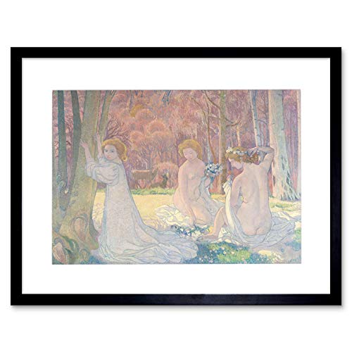 Wee Blue Coo Figures Spring Sacred Grove by Maurice Denis Lámina Enmarcada 12 x 16 Pulgadas