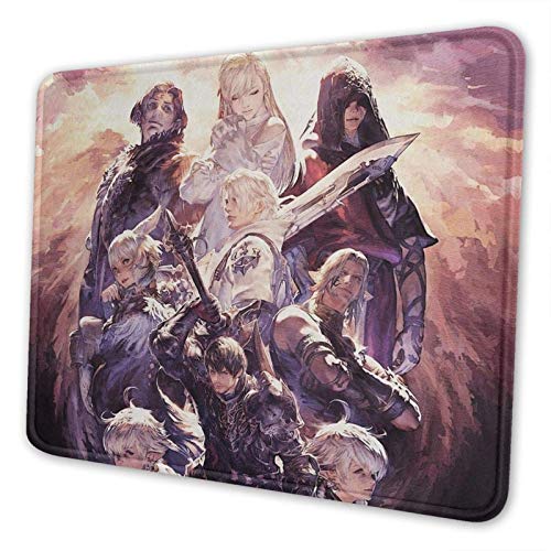 WH-CLA Alfombrillagamingcon Fina-L Fant-Asy XIV Antideslizante Juego para El Hogar Computadora Regalo Escolar con Borde Cosido Escritorio Anime 25X30Cm Computadora Portátil Dormitorio Ofi