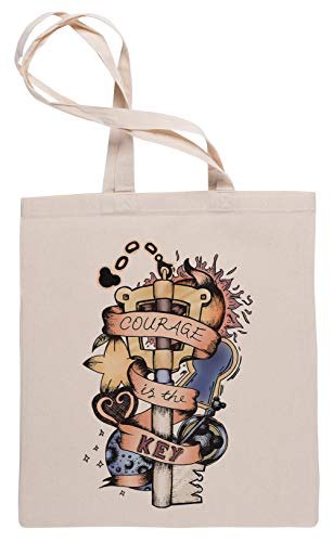 Wigoro Courage Is The Key Bolsa De Compras Tote Beige Shopping Bag